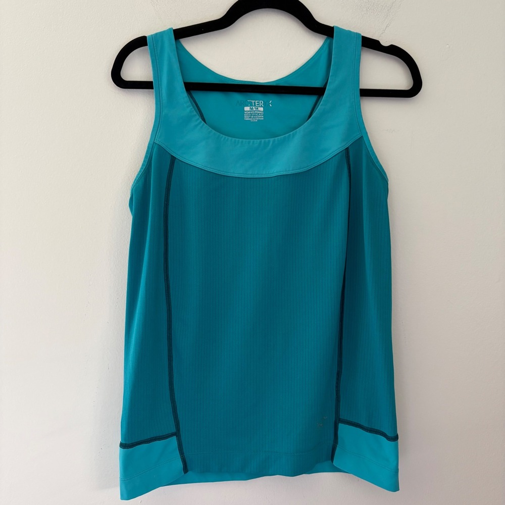 Arcteryx‎ Womens Teal Blue Performance Mesh Racerback Tank Top Size Medium M